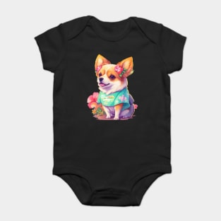 Dog Hawaiian Baby Bodysuit